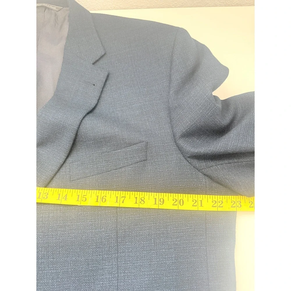 Jack Victor Blazer Men Size 46 Blue Super 110s Wool Sport Coat‎ Italy